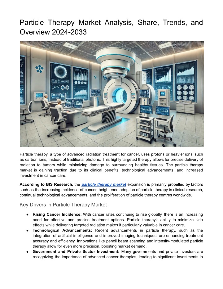 particle therapy market analysis share trends n.w
