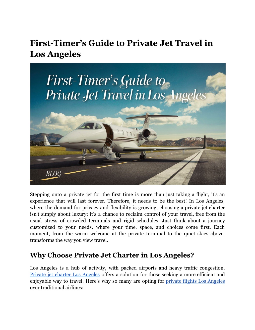 first timer s guide to private jet travel l.w