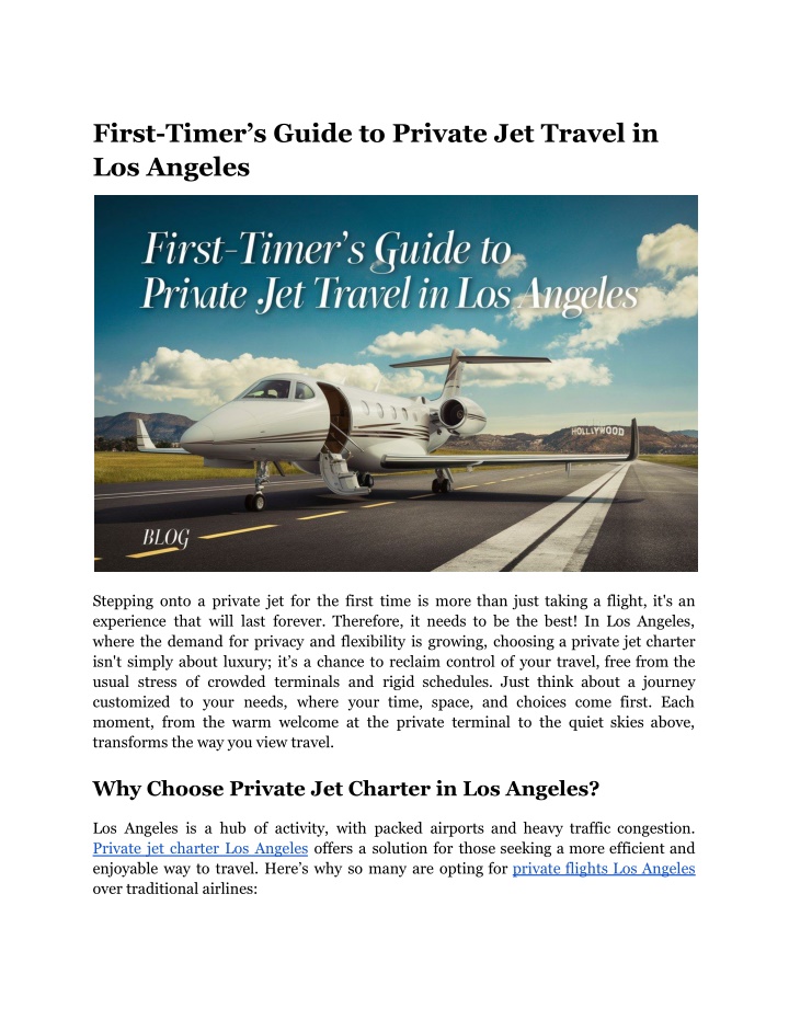 first timer s guide to private jet travel n.w