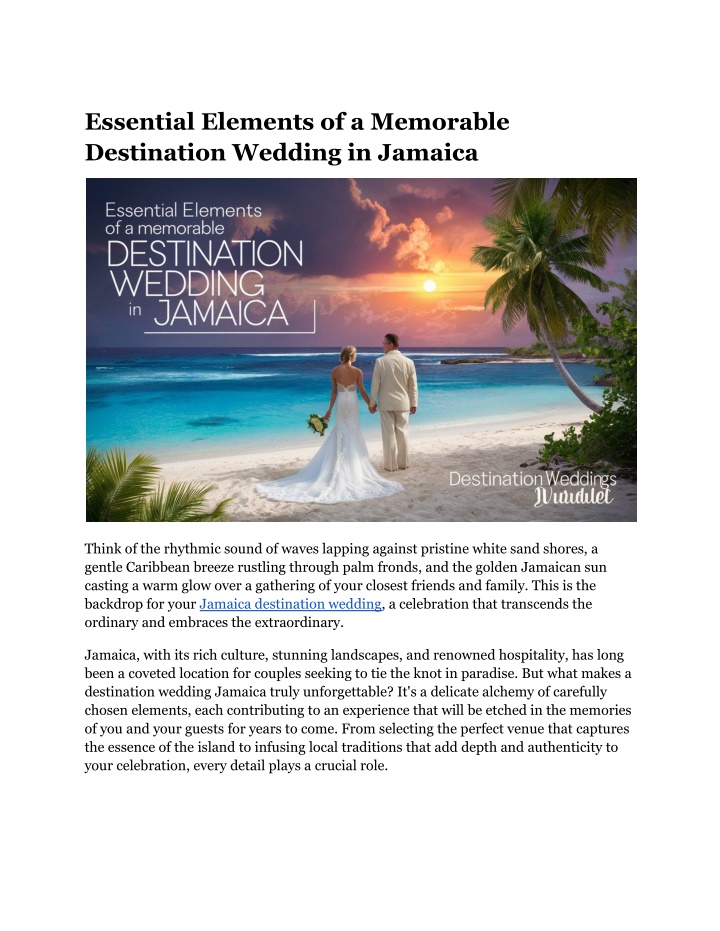 essential elements of a memorable destination n.w