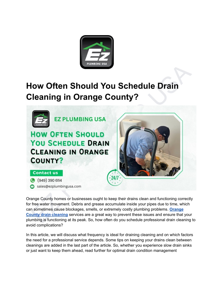 ez plumbing usa avoid complications n.w