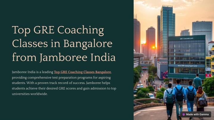 top gre coaching classes in bangalore from n.w