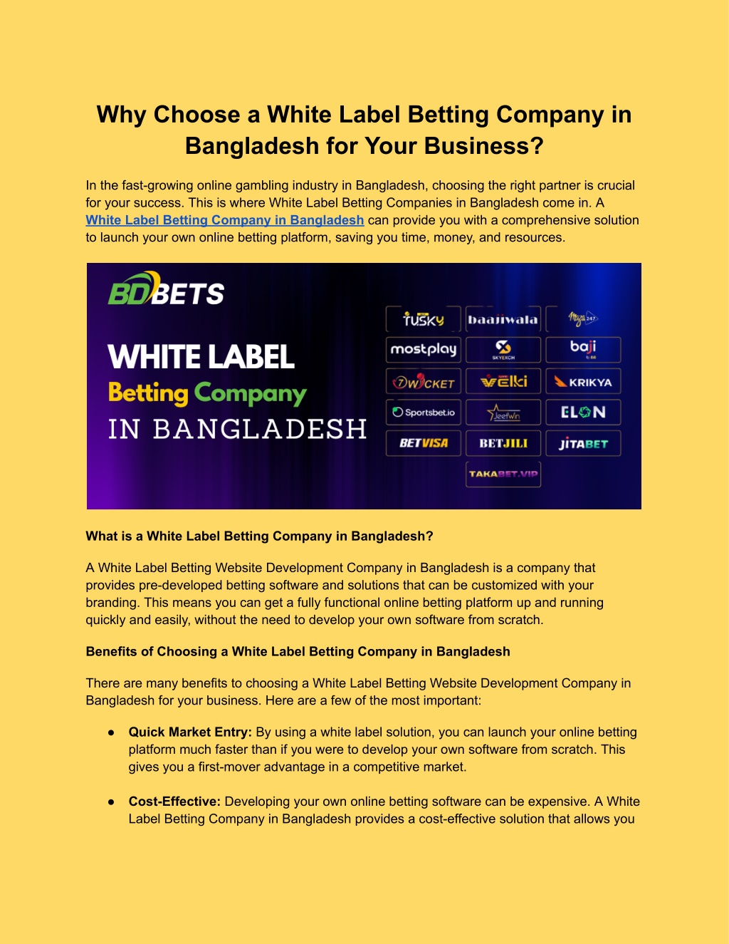 why choose a white label betting company l.w