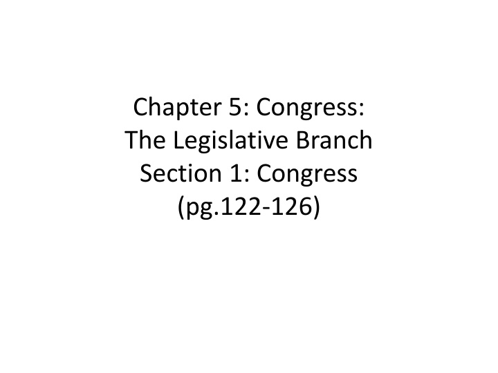 Congress: The Legislative Branch in Action