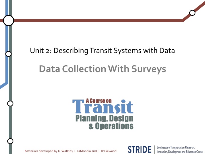 Transit Survey Methods for Data Collection