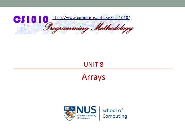 Arrays in C Programming: Unit 8