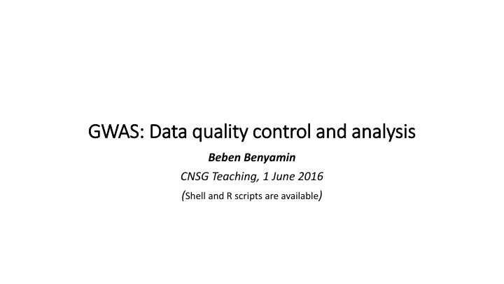 GWAS: A Brief Overview of Genetic Association Studies