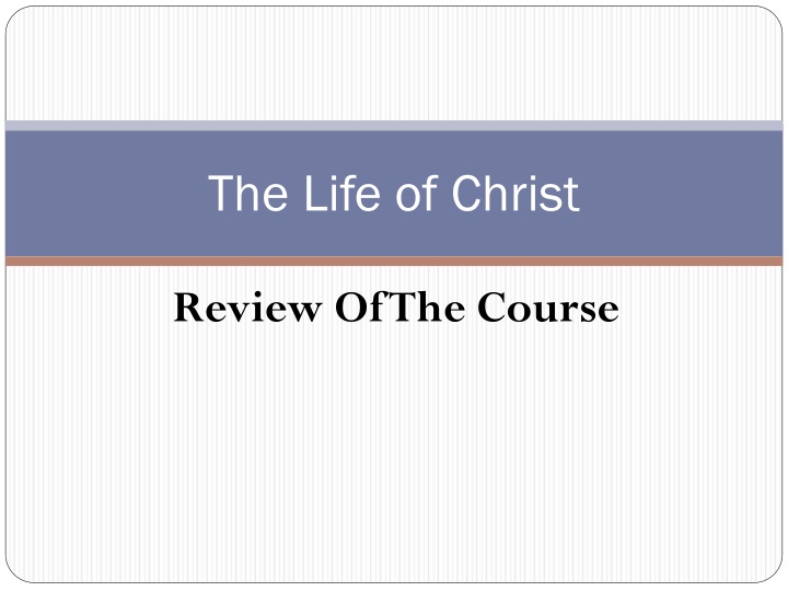 The Life and Teachings of Jesus in Various Locations