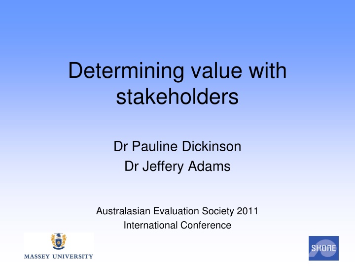 Value and Importance of Stakeholder Engagement in Evaluation