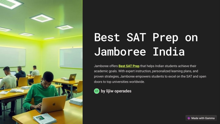 best sat prep on jamboree india n.w