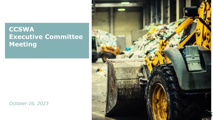 CCSWA Executive Committee Meeting Summary - October 16, 2023