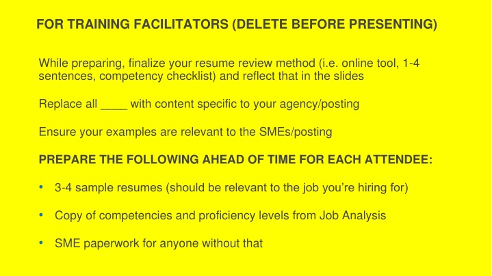 Mastering the Resume Review Process for Training Facilitators