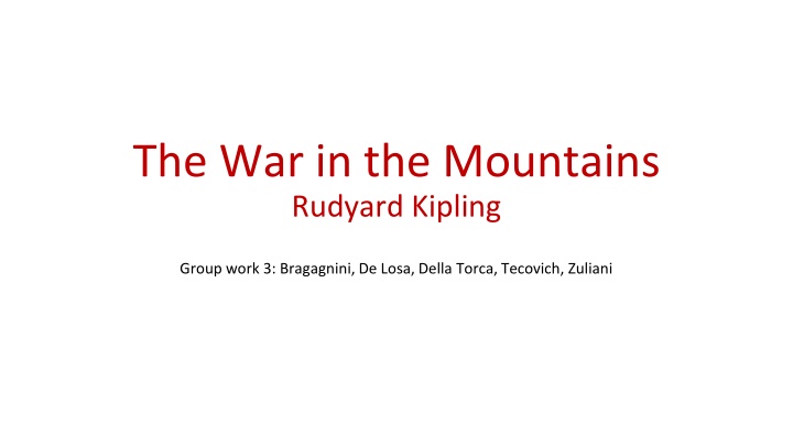 Brave Italian Soldiers in Rudyard Kipling's 