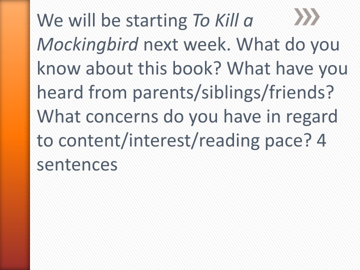 Exploring To Kill a Mockingbird: Preparing for Analysis