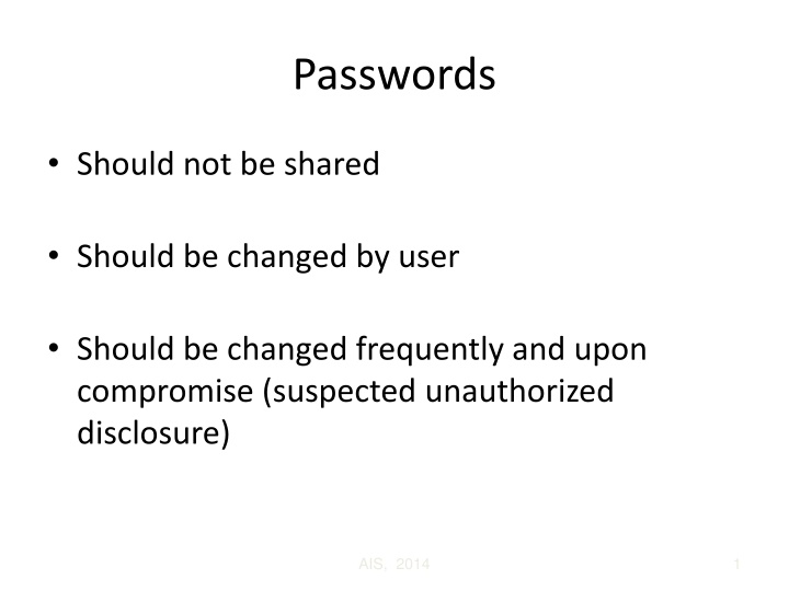 Best Practices for Password Security and User Authentication