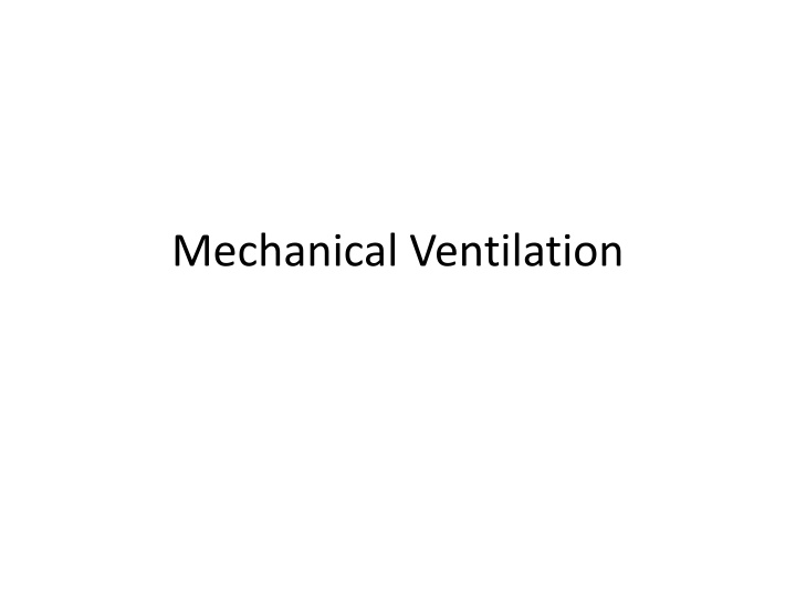 Mechanical Ventilation in COPD Exacerbation