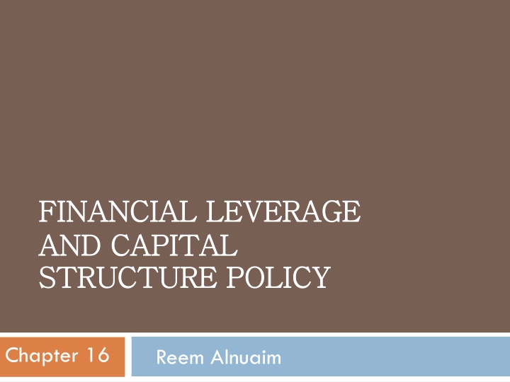 Capital Restructuring and Financial Leverage in Financial Management