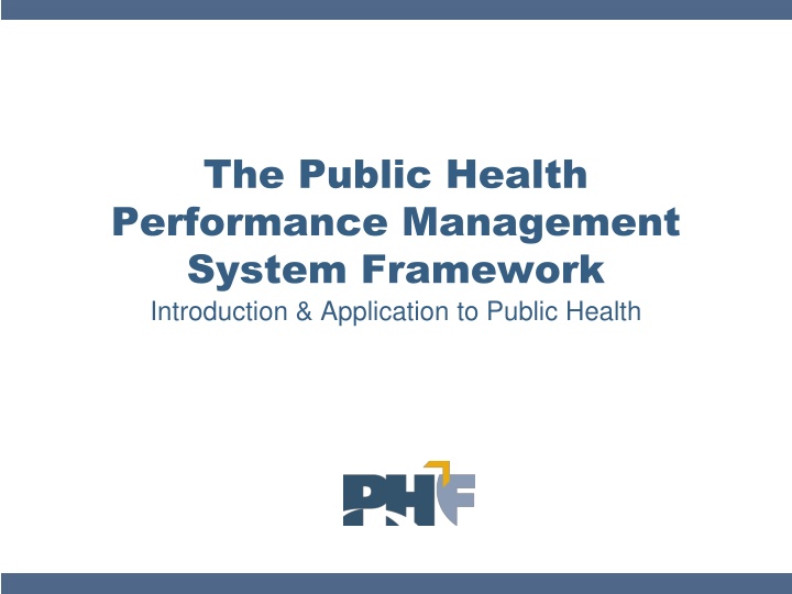Performance Management in Public Health