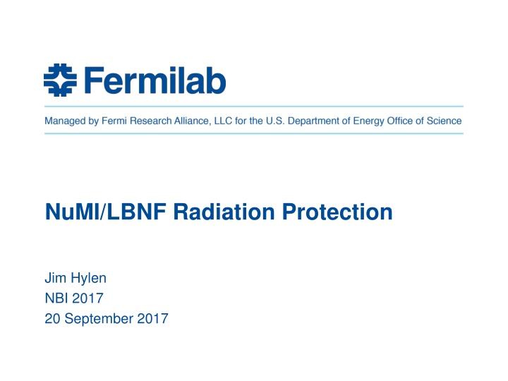 NuMI/LBNF Radiation Protection Overview