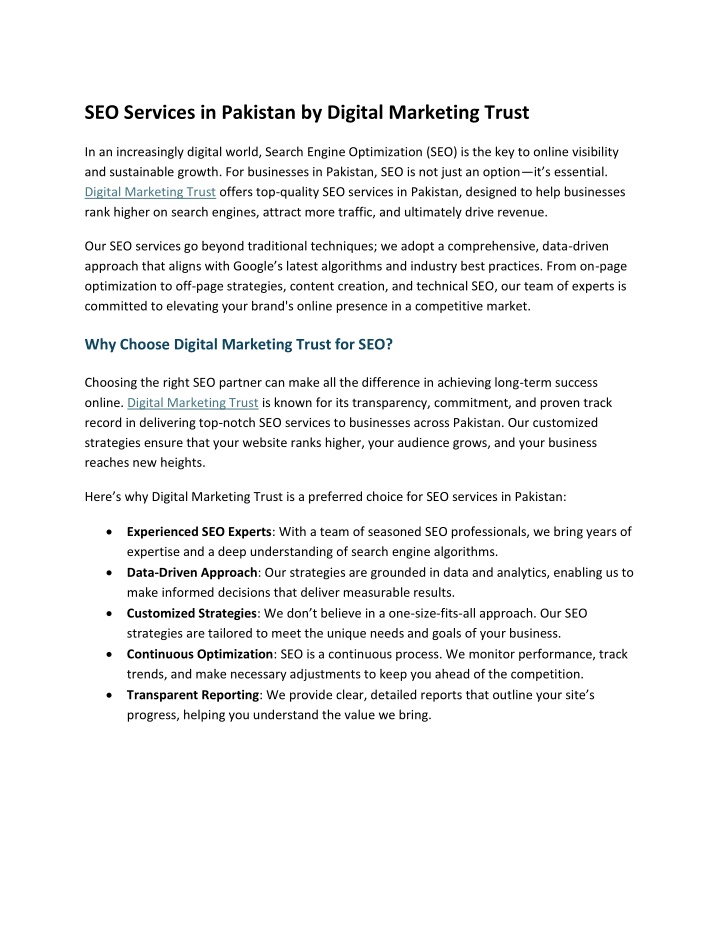 seo services in pakistan by digital marketing n.w