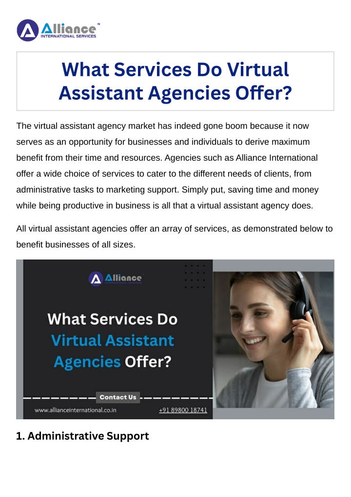 what services do virtual assistant agencies o er n.w