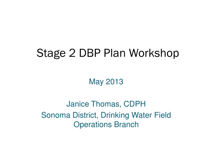 Drinking Water Disinfection Byproducts Regulations