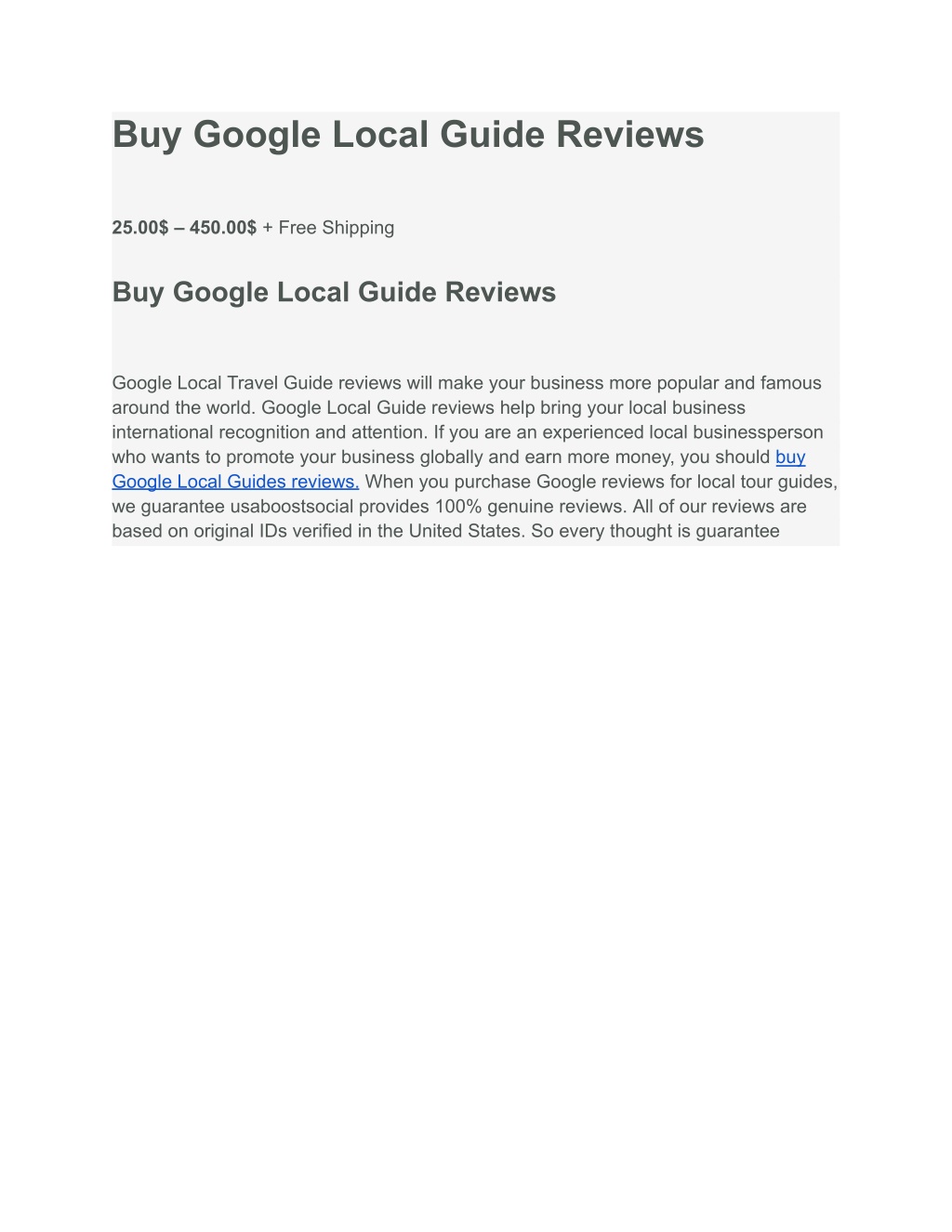 buy google local guide reviews l.w