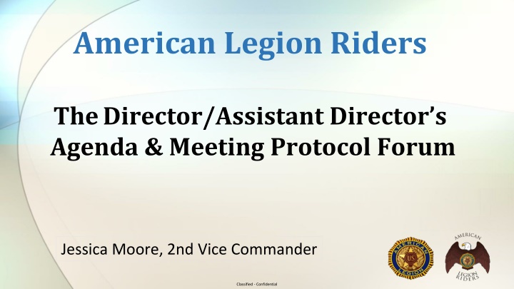 American Legion Riders Director Protocol and Meeting Guidelines