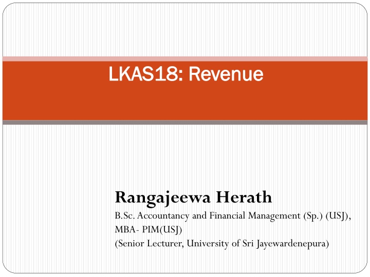 Revenue Recognition Guidelines under LKAS 18