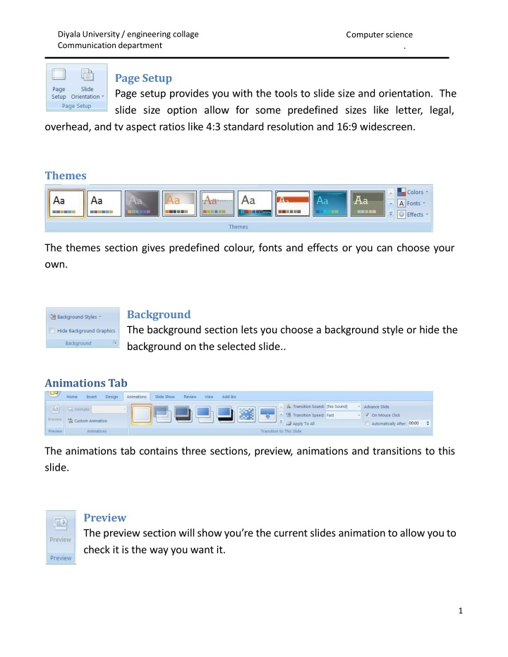 Diyala University Engineering Collage Communication Department Computer Science Tools