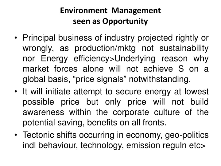 Opportunities and Challenges in Corporate Sustainability Initiatives