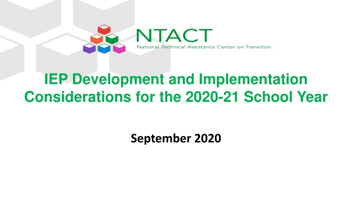 IEP Development and Implementation Considerations for 2020-21 School Year
