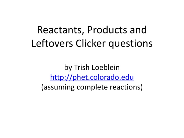 Chemical Reactions with Sandwiches Activity
