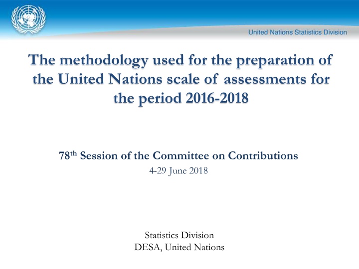 Overview of United Nations' Scale of Assessments Methodology for 2016-2018 Period