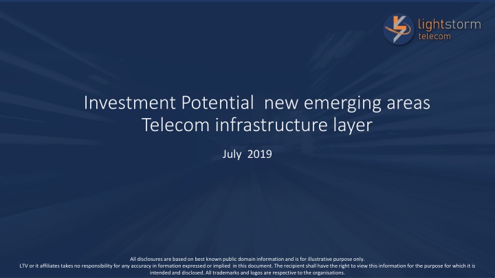 Investing in Telecom Infrastructure: Emerging Opportunities in July 2019