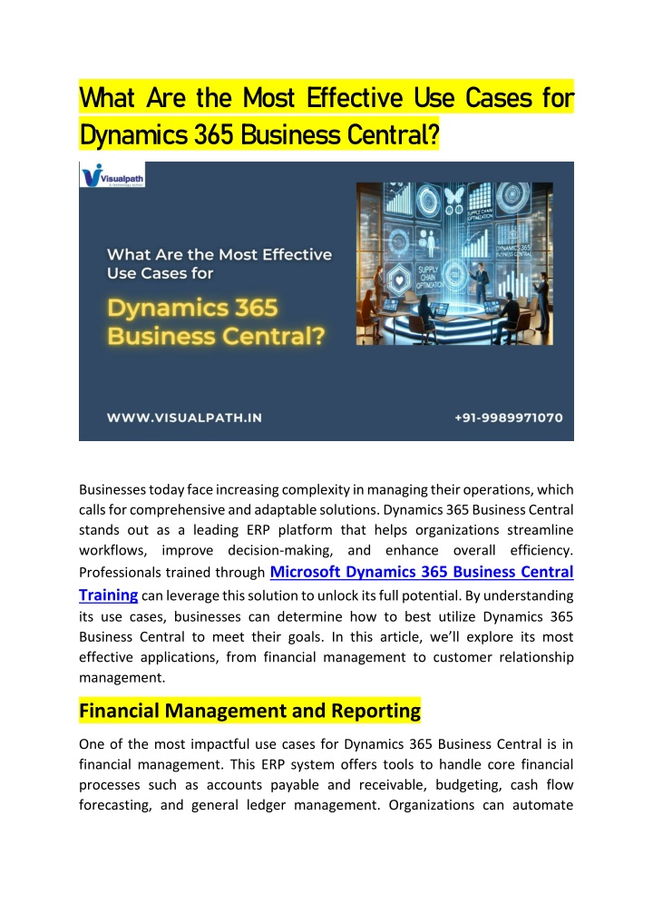what are the most effective use cases n.w