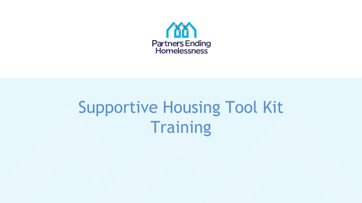 Supportive Housing Toolkit Training and Community Collaboration