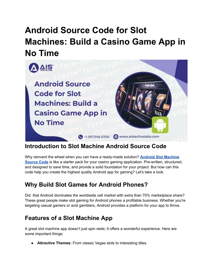 android source code for slot machines build n.w