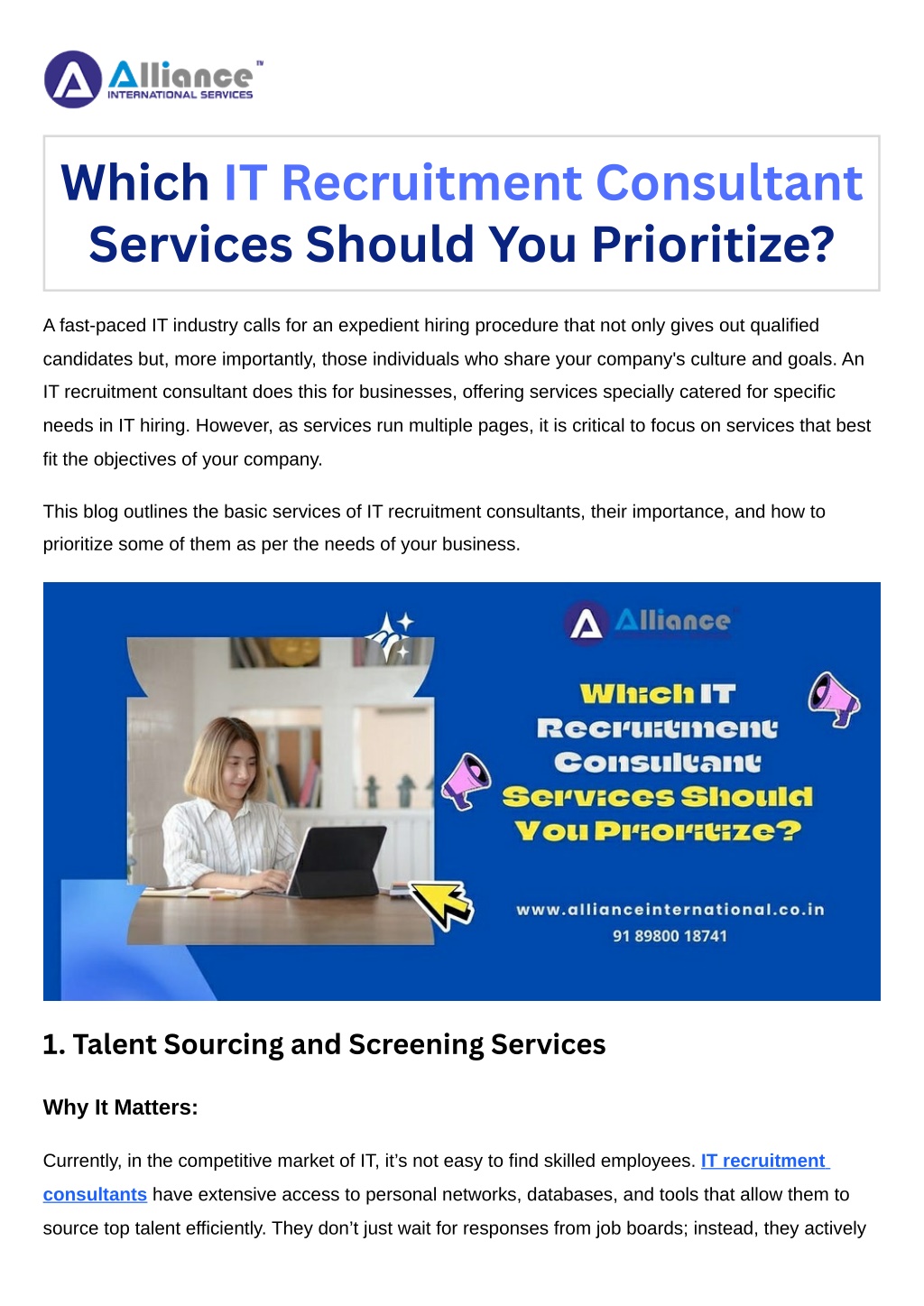 which it recruitment consultant services should l.w