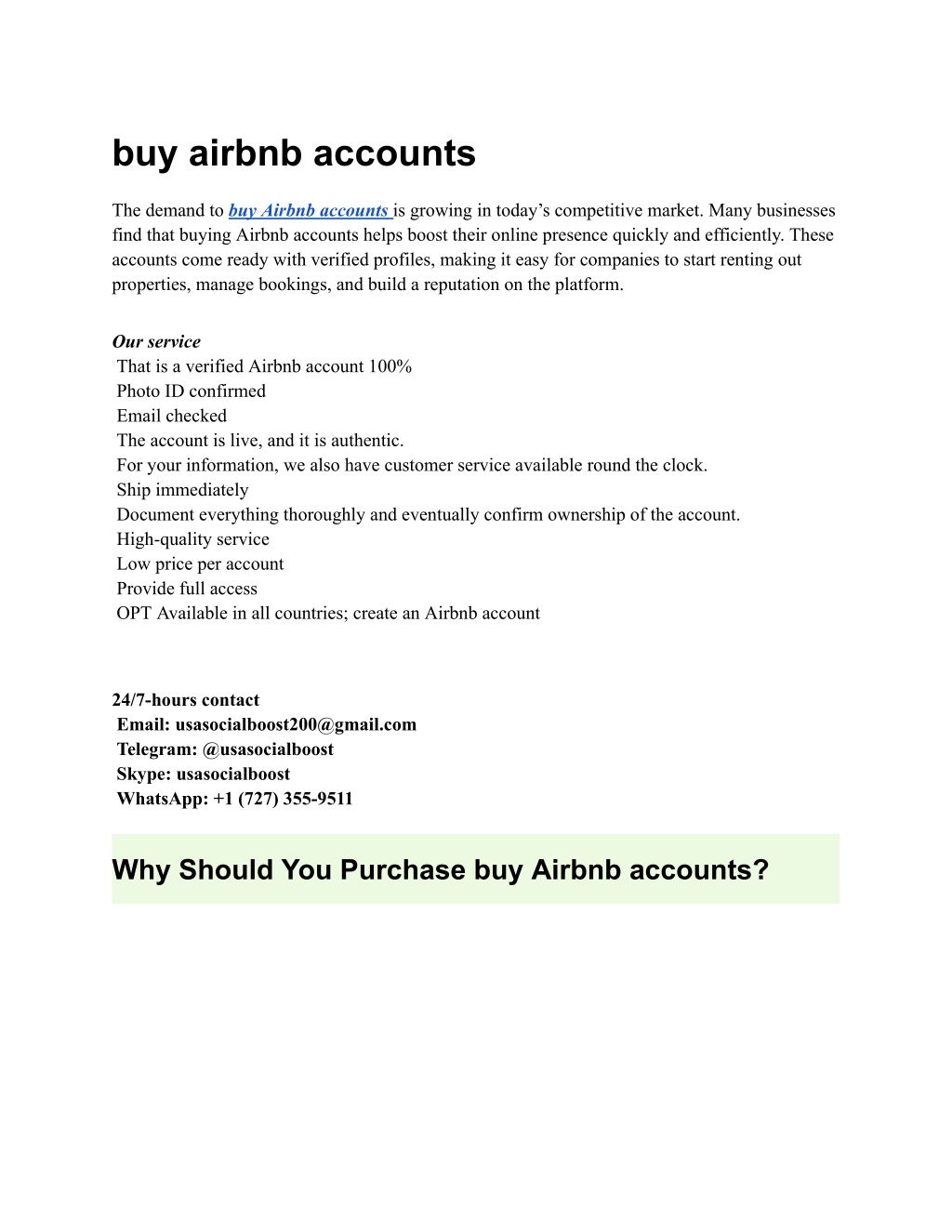 buy airbnb accounts l.w