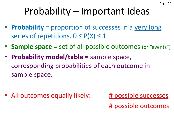 Probability: Key Concepts and Rules