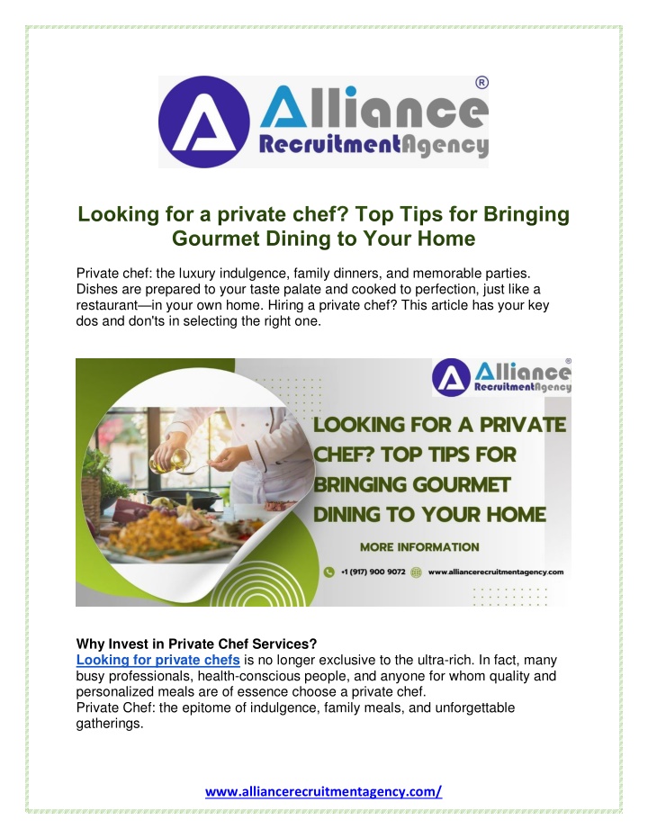 private chef the luxury indulgence family dinners n.w