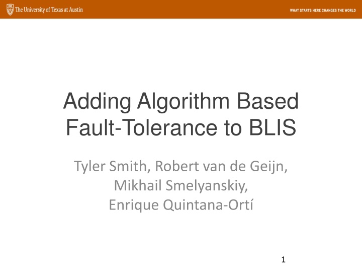 Enhancing Fault Tolerance in BLIS with Algorithm-Based Techniques