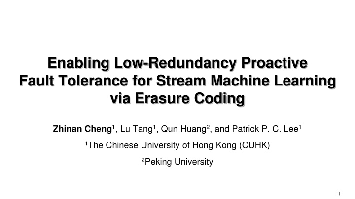 Low-Redundancy Proactive Fault Tolerance for Stream Machine Learning