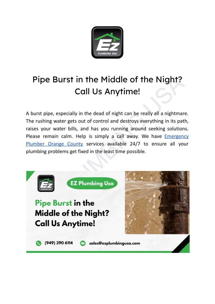 ez plumbing usa n.w