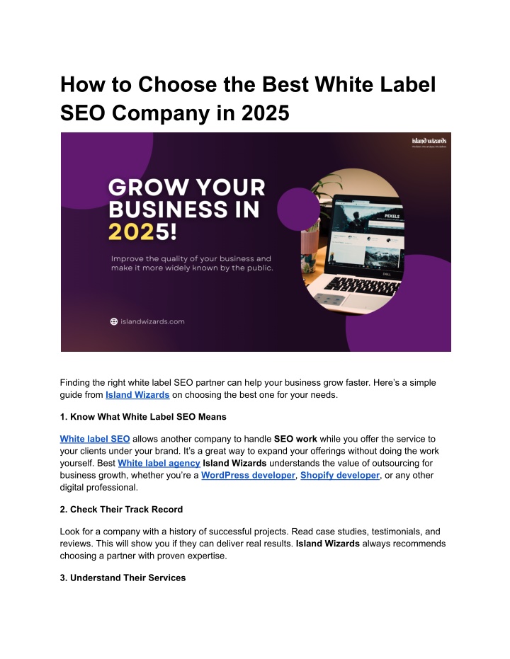 how to choose the best white label seo company n.w