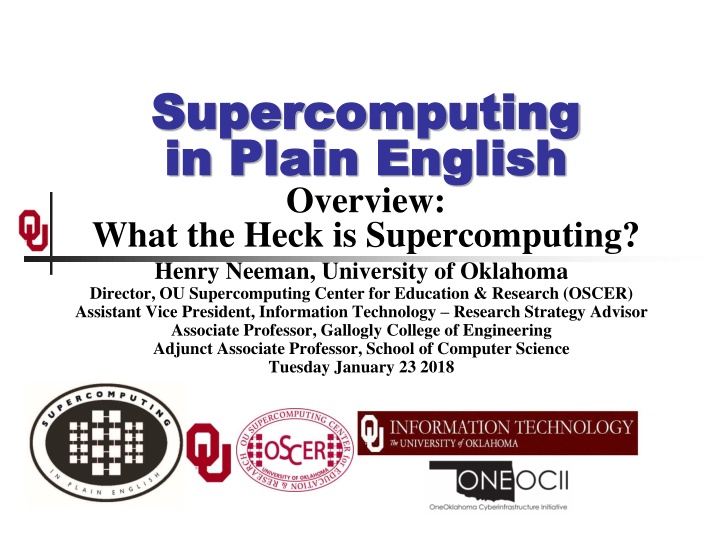 Supercomputing in Plain English: Overview and Tips for Virtual Events
