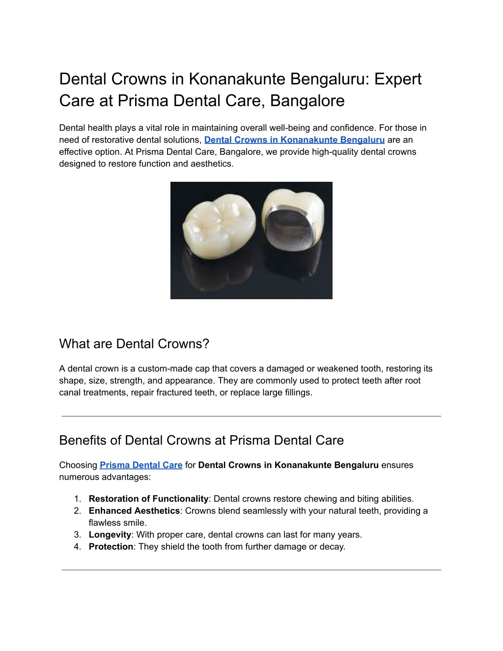 dental crowns in konanakunte bengaluru expert l.w