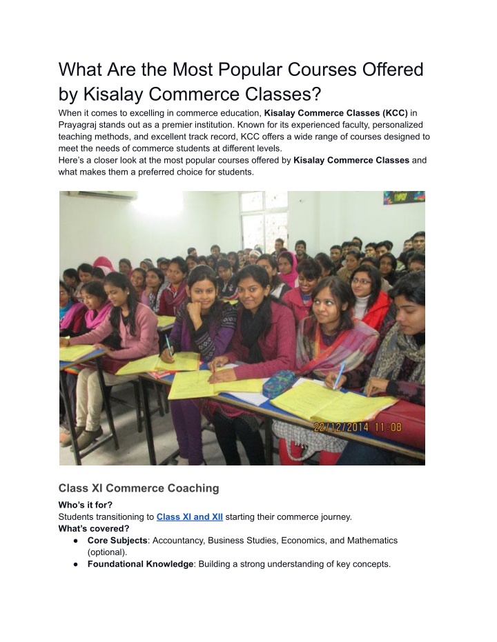 what are the most popular courses offered n.w