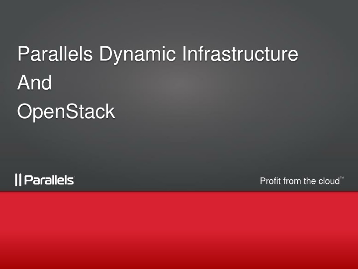 Enhancing Cloud Profits with Parallels Dynamic Infrastructure and OpenStack